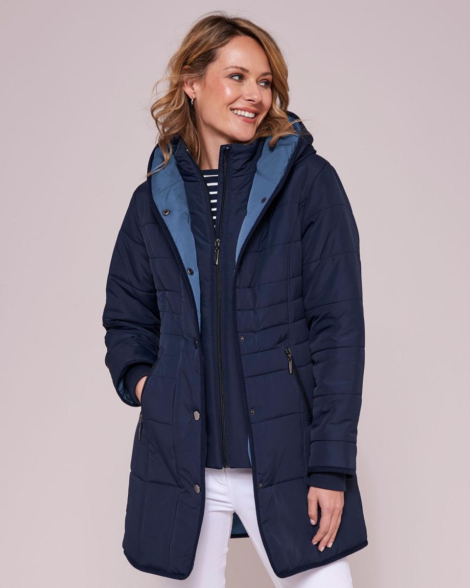 Compact Padded Hooded Jacket Damson Women Cotton Traders Coats & Jackets - 4