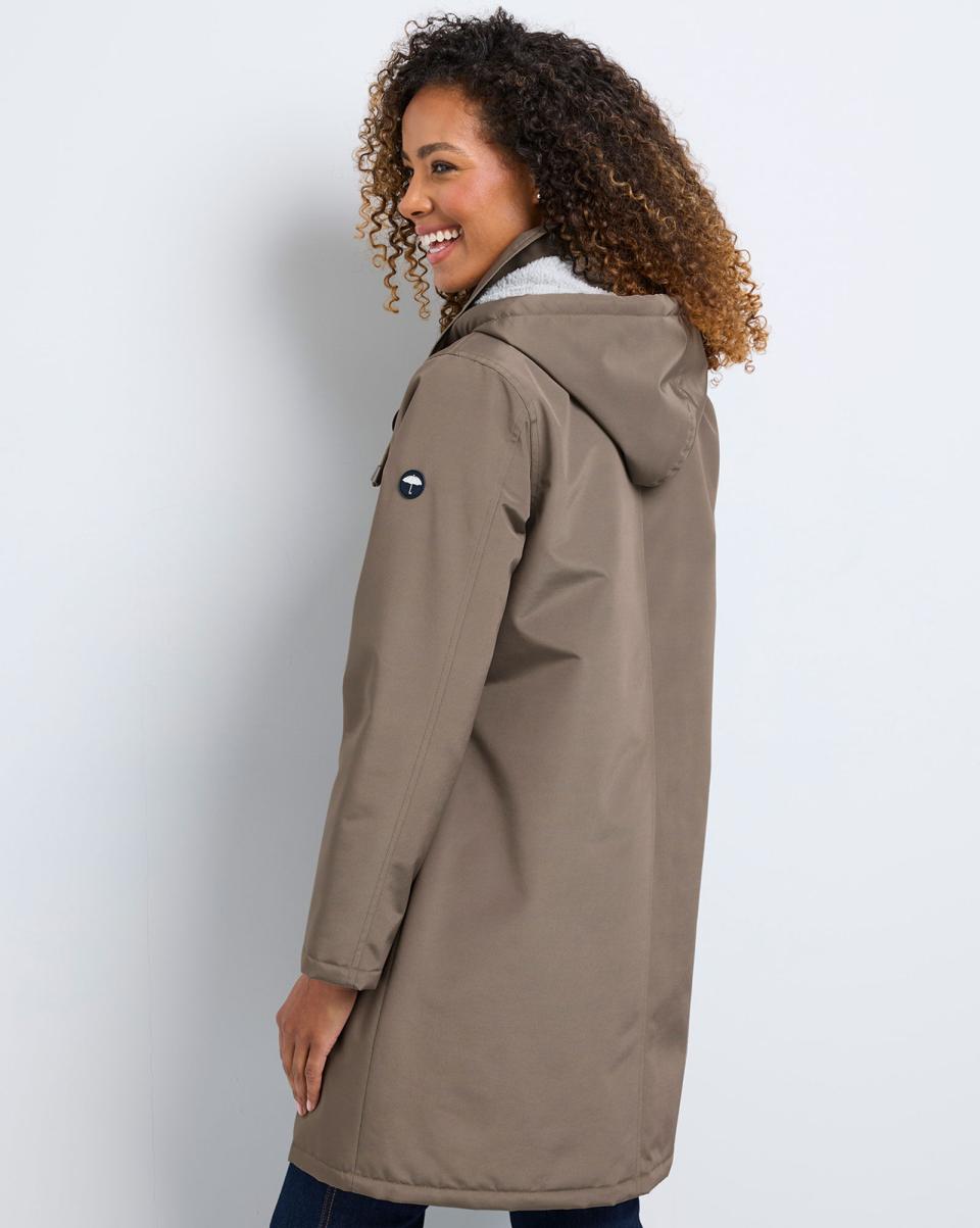 Dark Jade Women Coats & Jackets Cotton Traders Store All-Weather Fleece-Lined Waterproof Coat - 4