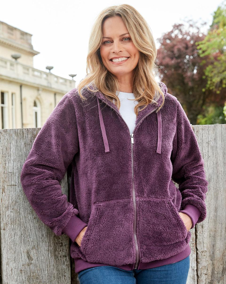 Cotton Traders Coats & Jackets Store Women Fleece Hooded Zip-Through Top - 1