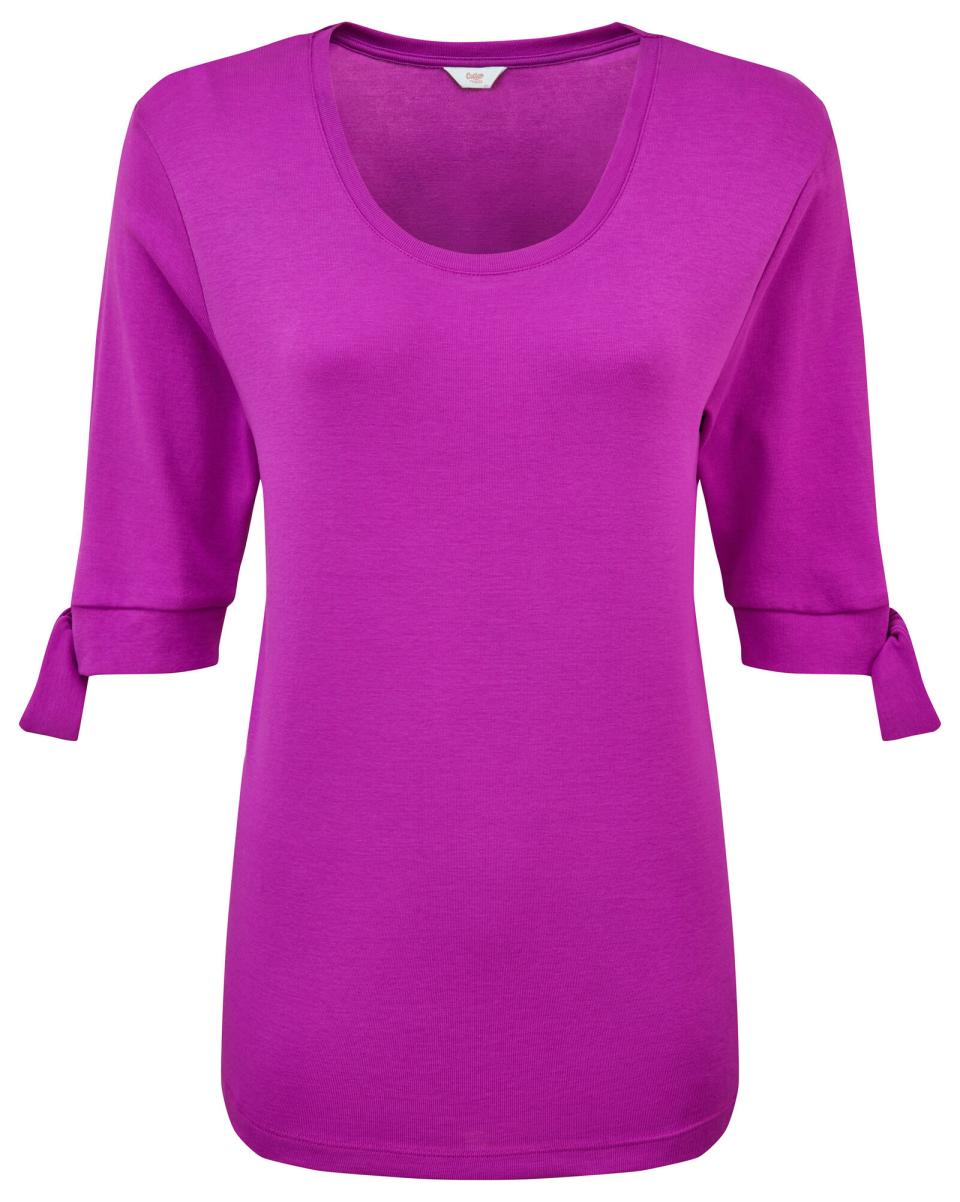 Wrinkle Free Mock Fixed Tie Top Innovative Cotton Traders Tops & T-Shirts Women - 4