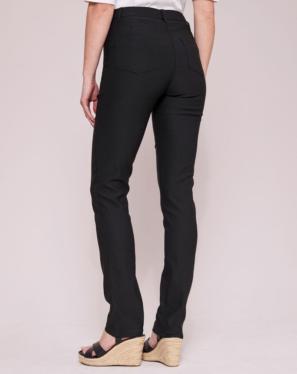Stretch Straight-Leg Trousers Cotton Traders Women Expert Trousers Black - 1