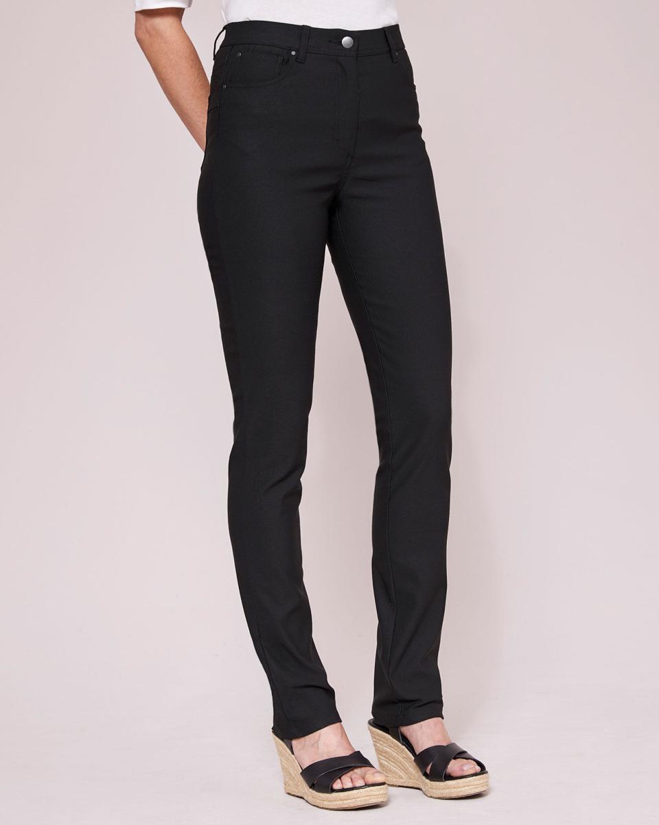 Dark Jade Cotton Traders High-Performance Stretch Straight-Leg Trousers Trousers Women - 2
