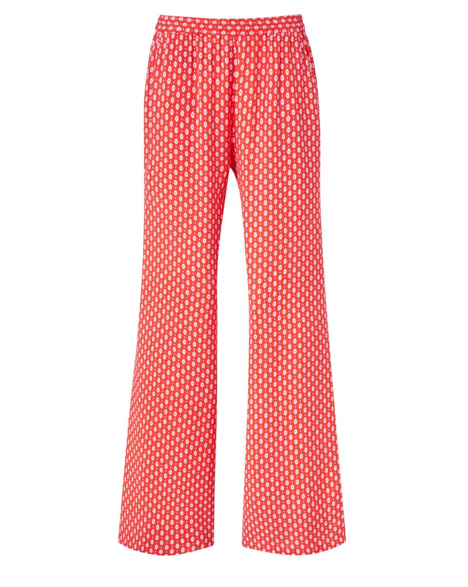 Bright Coral Cotton Traders Women Exclusive Trousers Printed Trousers - 2