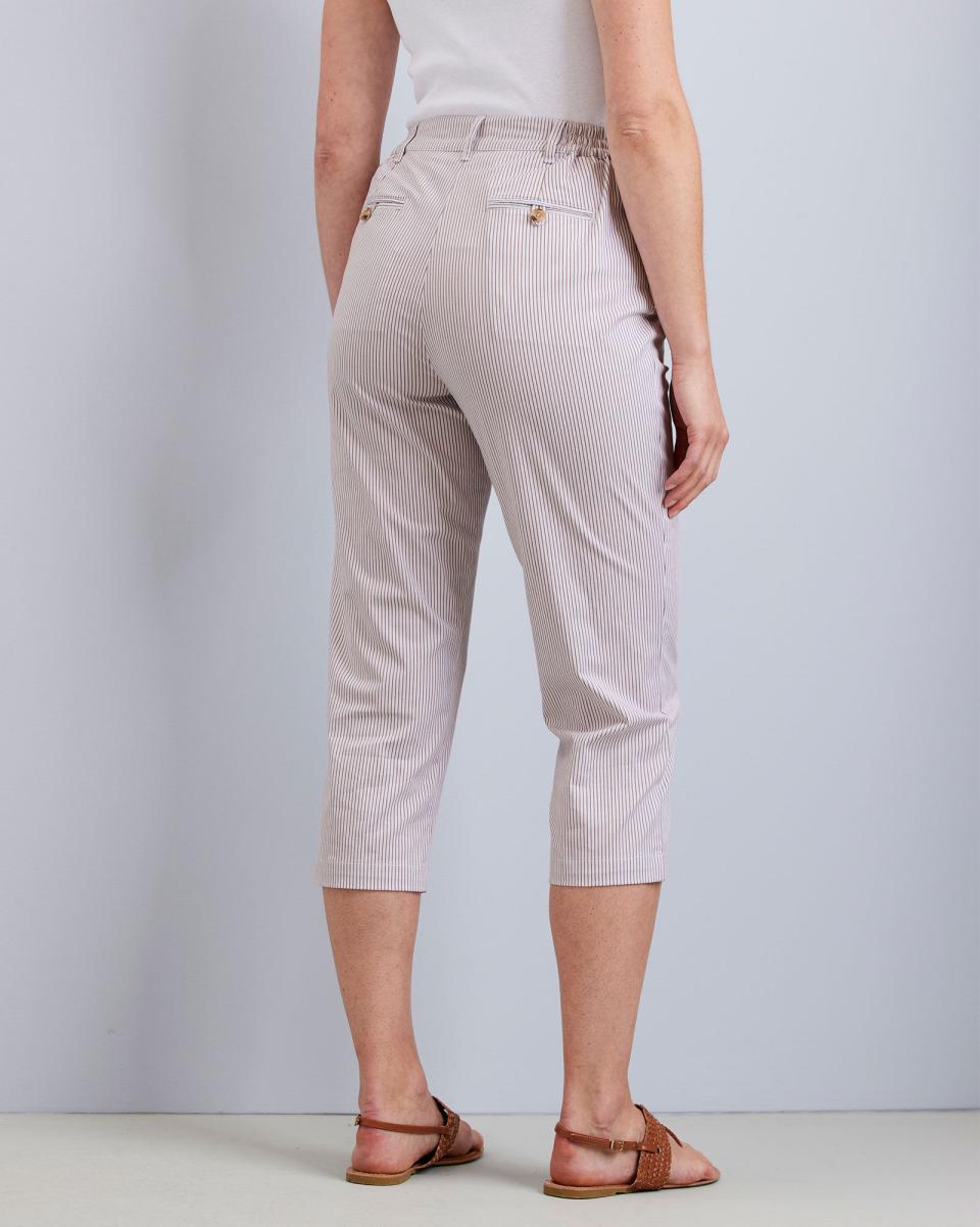Desert Trousers Classic Chino Crop Trousers Women Cotton Traders Clearance - 1