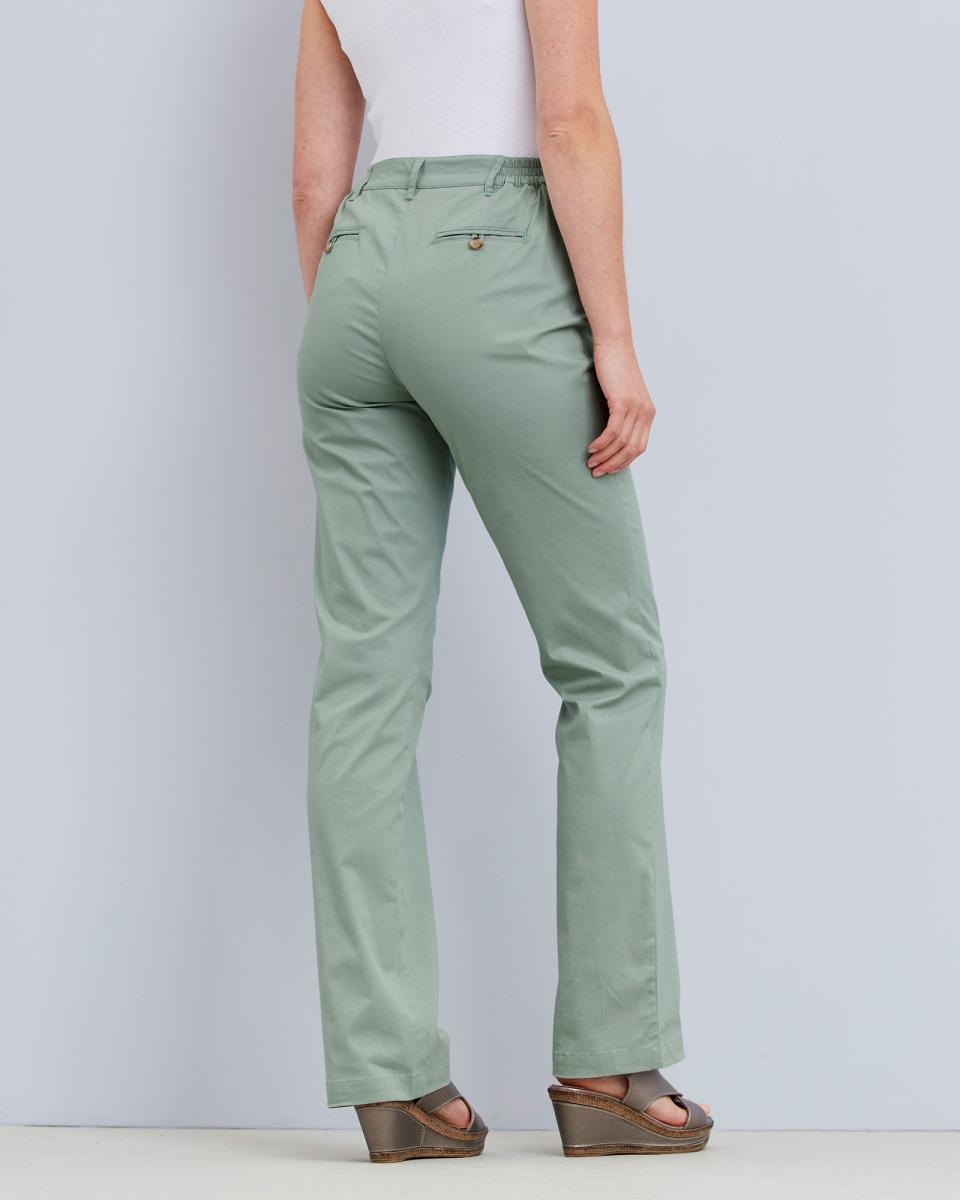 Hyacinth Classic Straight-Leg Chino Trousers Efficient Trousers Cotton Traders Women - 4