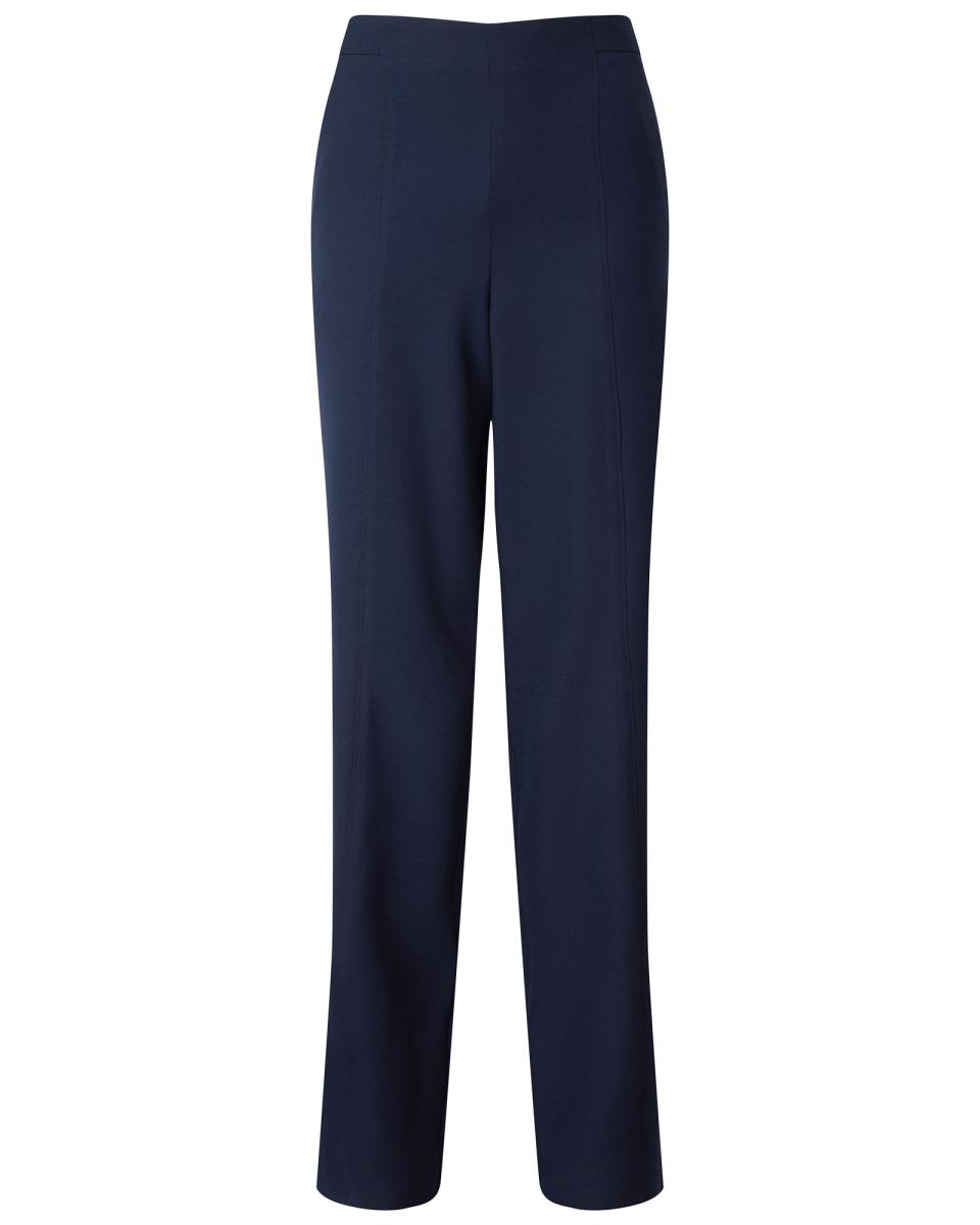 Women Trusted Trousers Navy Cotton Traders Wide Leg Trousers - 2
