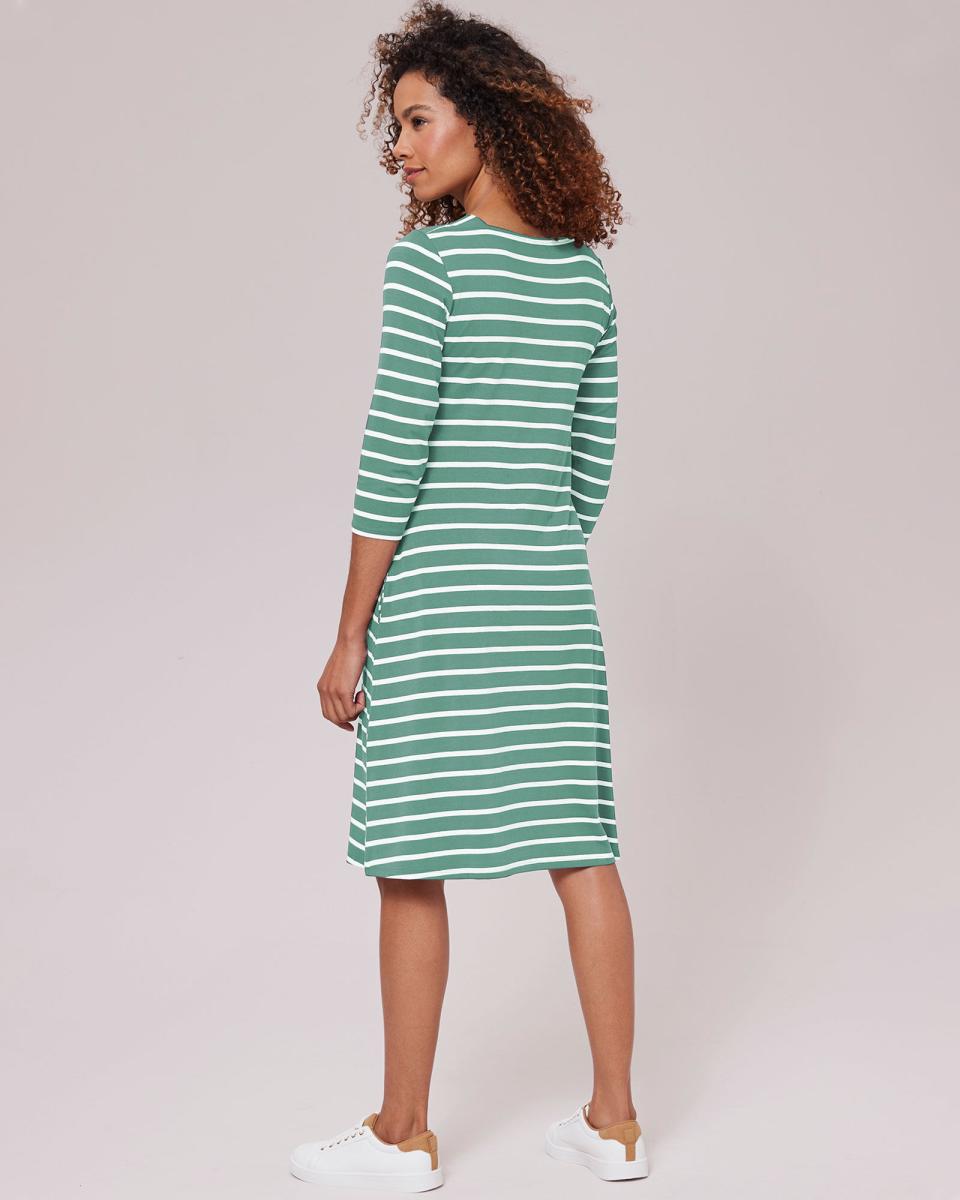 Cotton Traders Dresses Discount Jersey Print Knee Length Dress Women Apple Green - 1