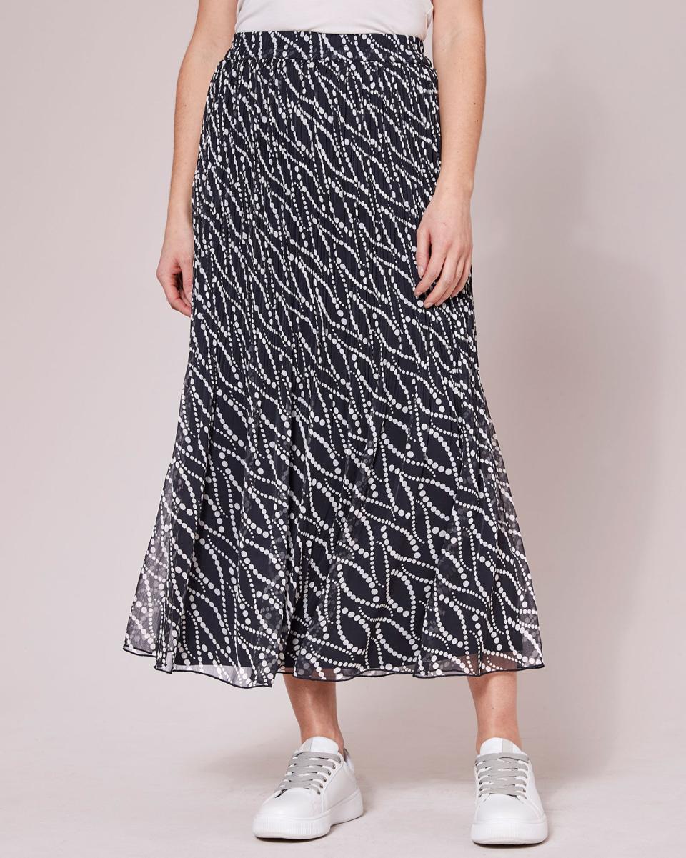Cotton Traders Crinkle Chiffon Print Maxi Skirt Women Skirts Cheap Dark Jade - 2