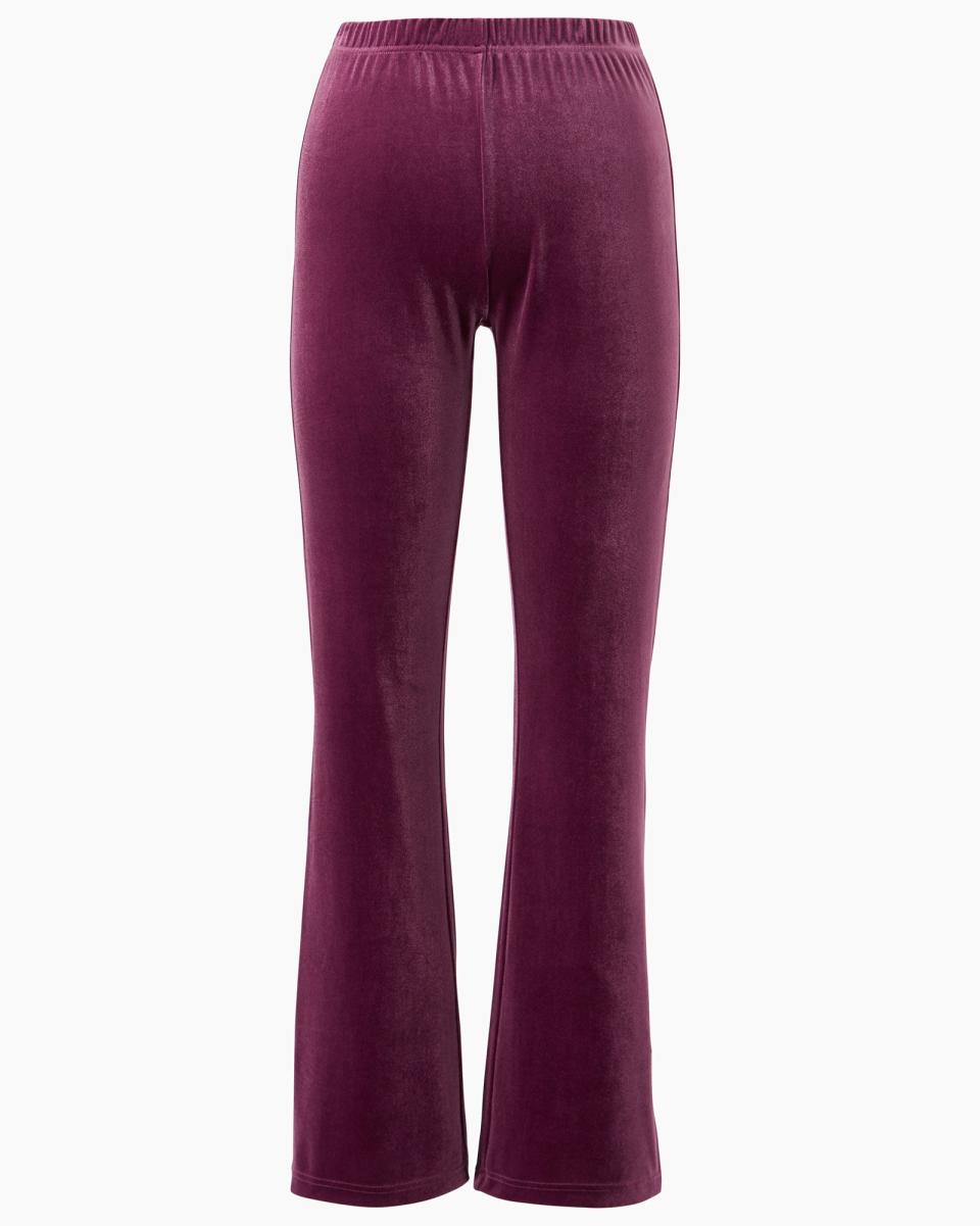 Loungewear Discover Cotton Traders Women Irresistible Velour Slim Flare Pull-On Trousers - 4