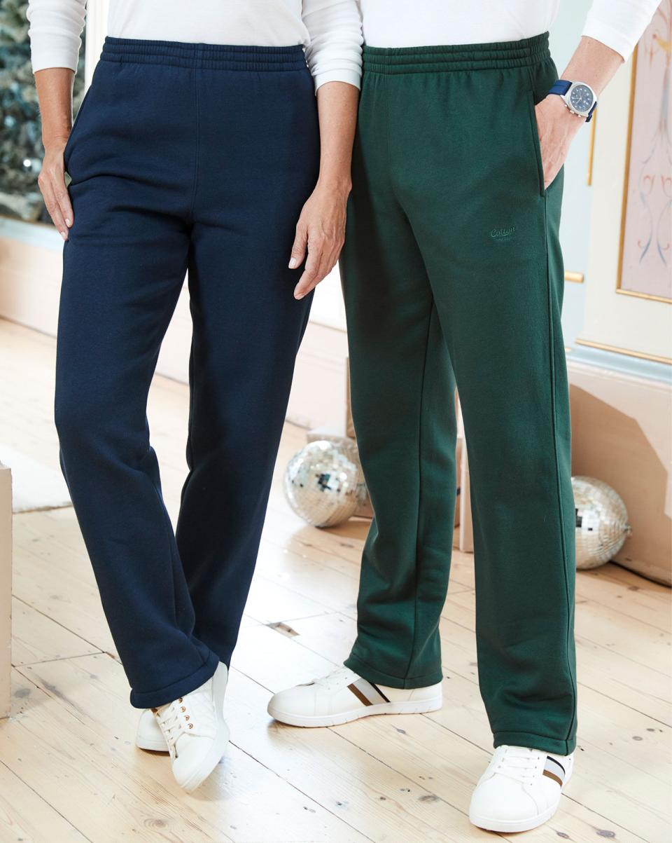 Loungewear Sleek Women Cotton Traders Straight Hem Jog Pants - 1