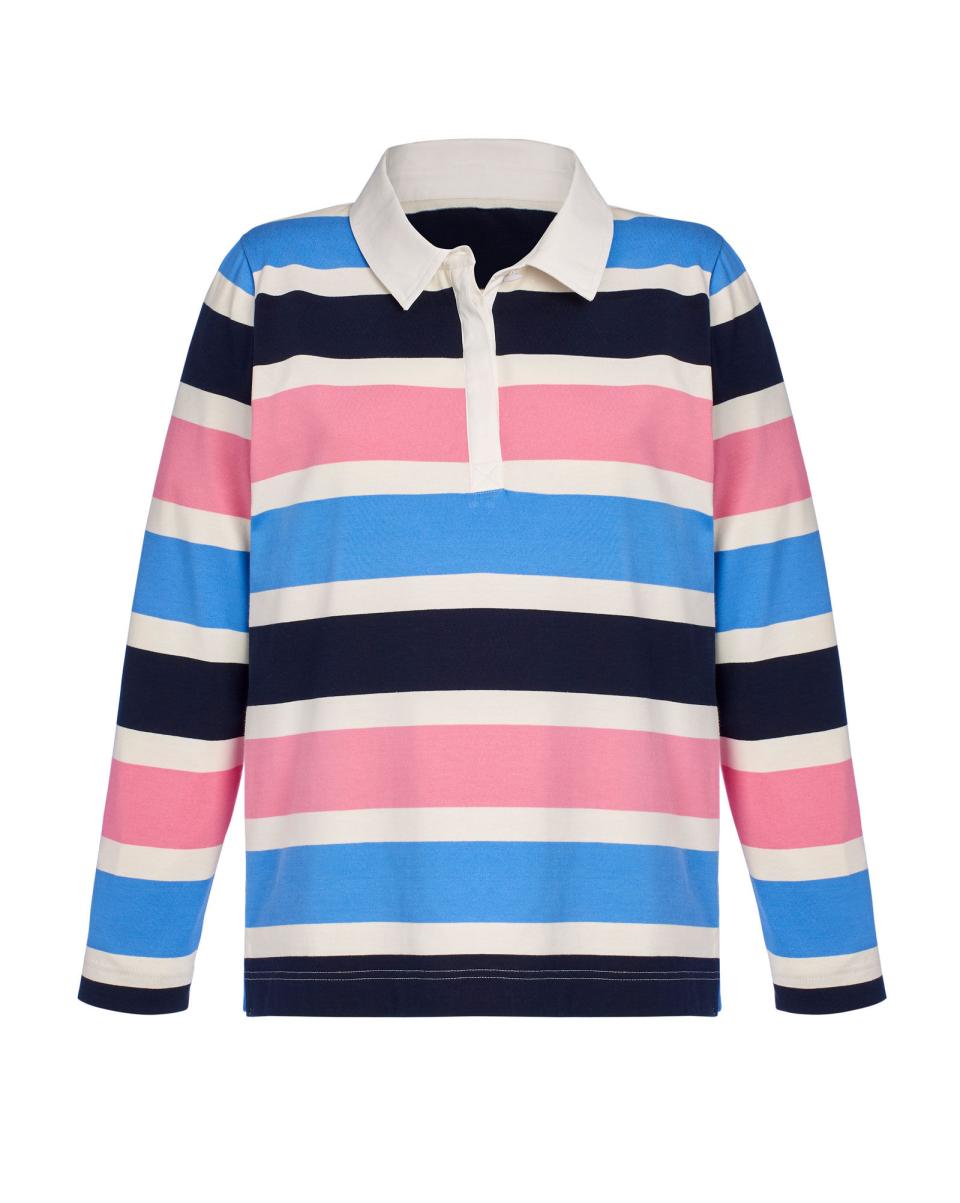 Sports & Leisure Stripe Heritage Striped Rugby Top Cotton Traders Premium Women - 3