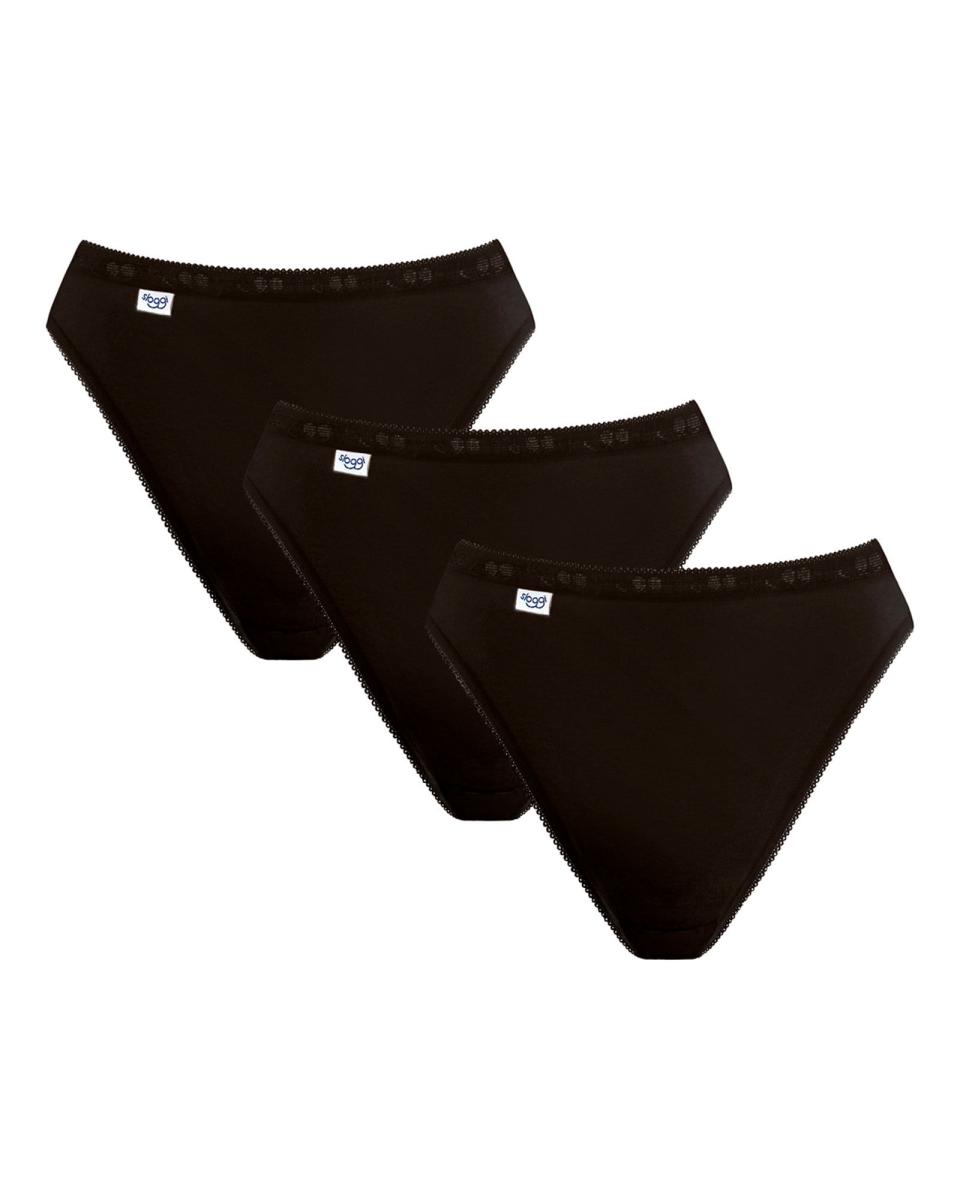 3 Pack Sloggi Tai Briefs Black Affordable Knickers Cotton Traders Women - 2