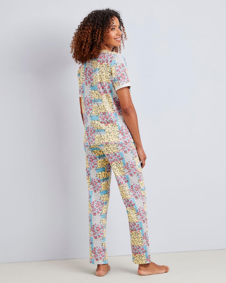 Soft Lemon Jersey Pj Set Nightwear Massive Discount Cotton Traders Women - 2