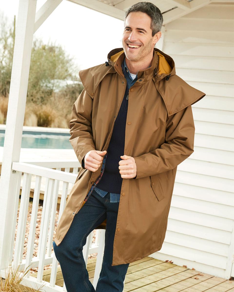 High-Quality Coats & Jackets Windermere Waterproof Coat 40'' Men Navy Cotton Traders - 3