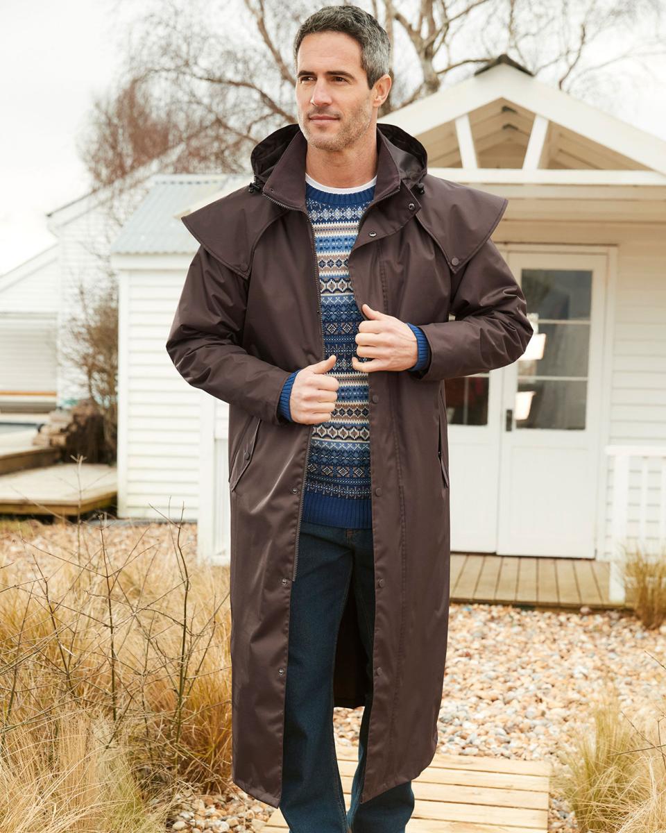 Navy Coats & Jackets Cotton Traders Men Effective Windermere Waterproof Coat 50'' - 1