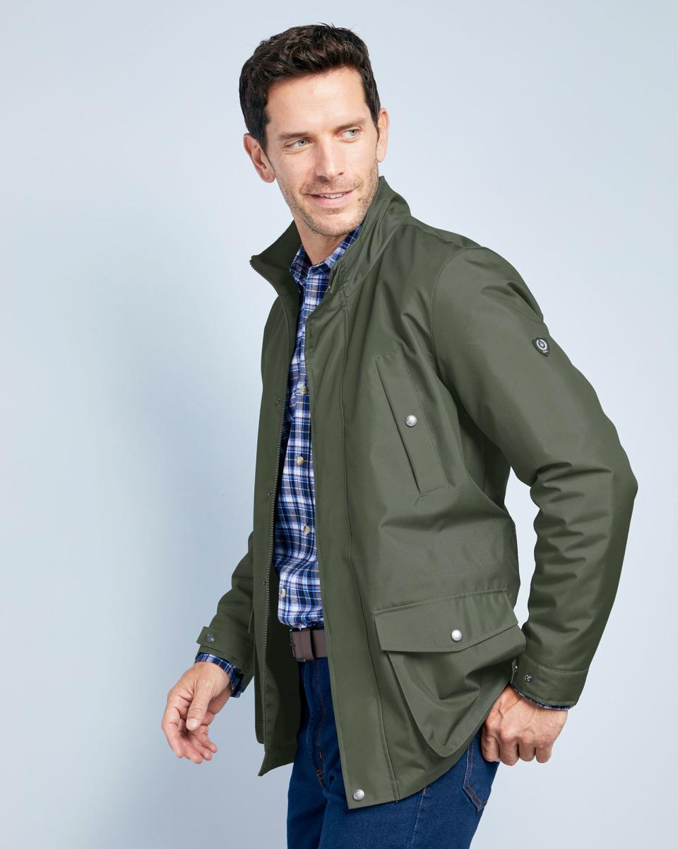Coats & Jackets Navy Cotton Traders Men Modern Fleece Lined Waterproof Jacket - 2