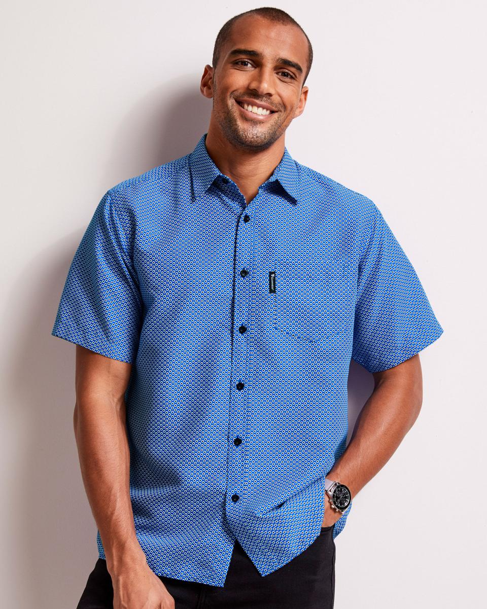 Shirts Guinness™ Short Sleeve Soft Touch Shirt Cotton Traders Low Cost Men Vivid Blue