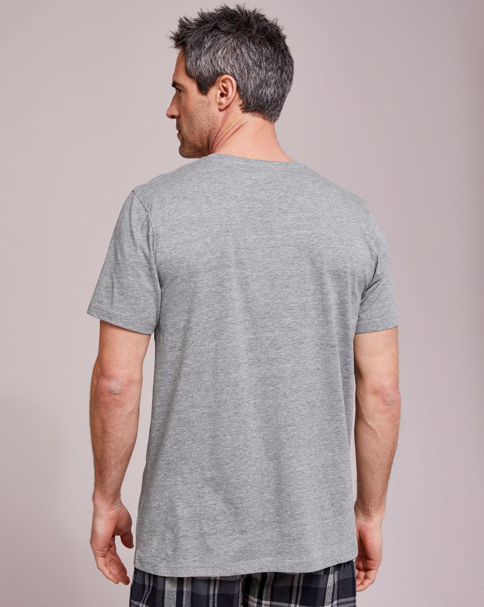 Blowout Tops & T-Shirts Cotton Traders Printed T-Shirt Grey Marl Men - 1