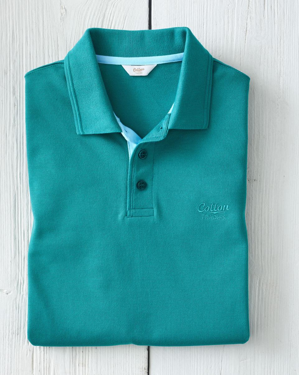 Cotton Traders Men Tops & T-Shirts Short Sleeve Polo Shirt Modern - 3