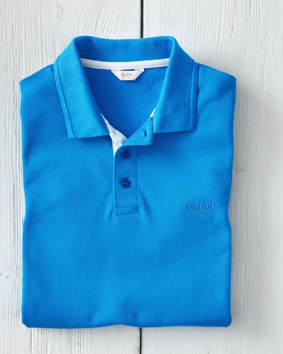 Cotton Traders Men Tops & T-Shirts Short Sleeve Polo Shirt Modern - 4