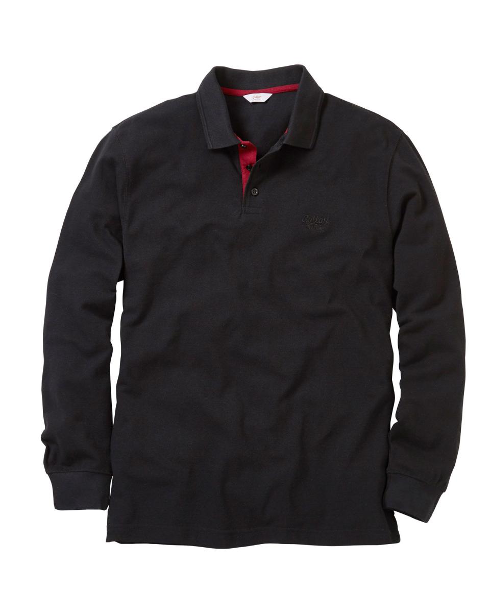 Long Sleeve Polo Shirt Comfortable Cotton Traders Tops & T-Shirts Men - 3