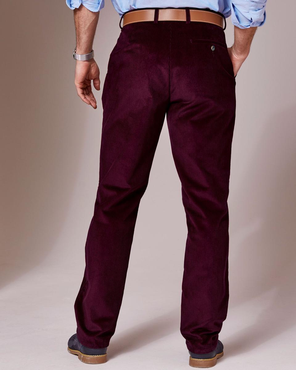 Men Flash Sale Flat Front Cord Trousers Port Trousers Cotton Traders - 1