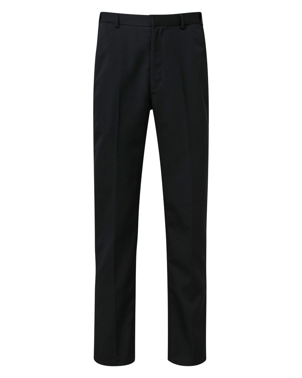 Cotton Traders Trousers Men Closeout Flat Front Supreme Trousers Black - 2