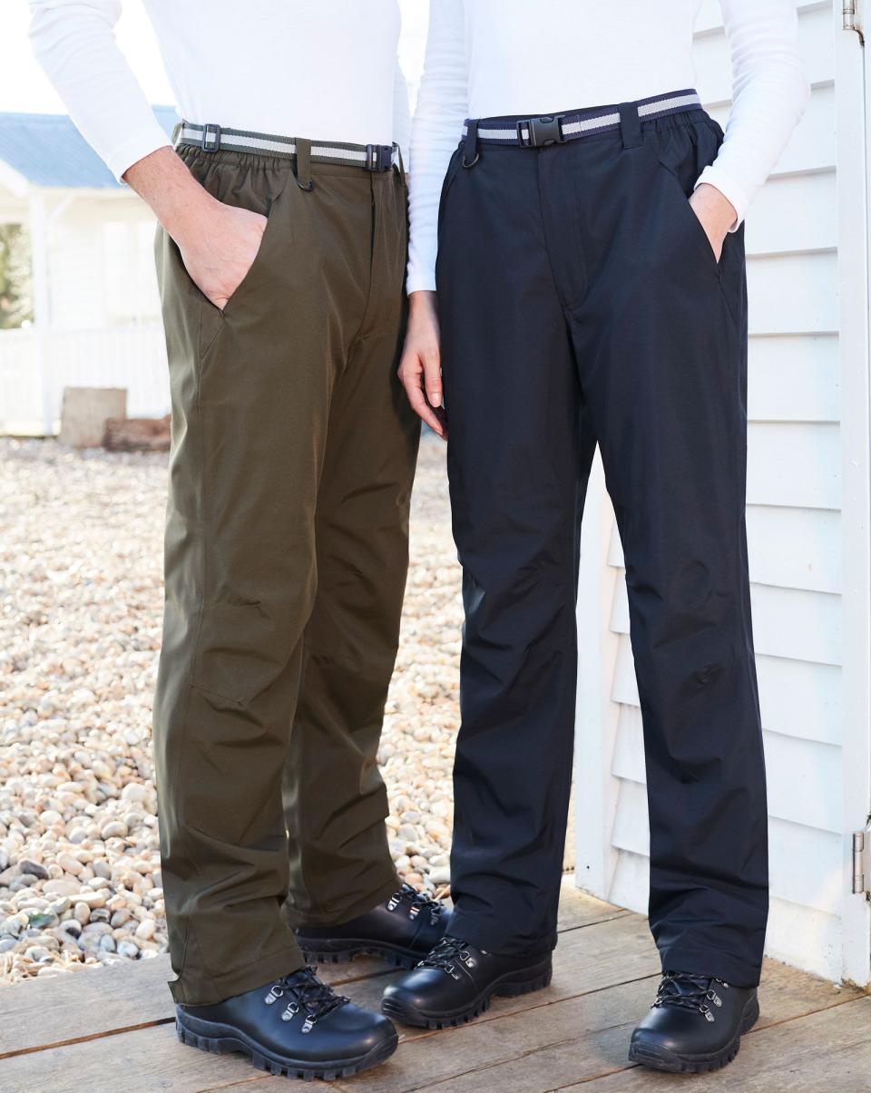Men Waterproof Fleece-Lined Trousers Cotton Traders Cashback Trousers - 2