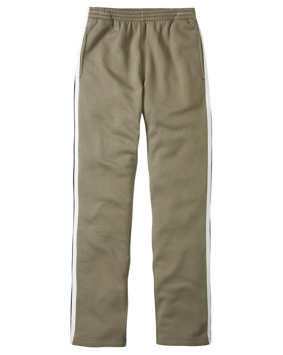 Men Cotton Traders Trousers Refashion Side Panel Jog Pants - 3