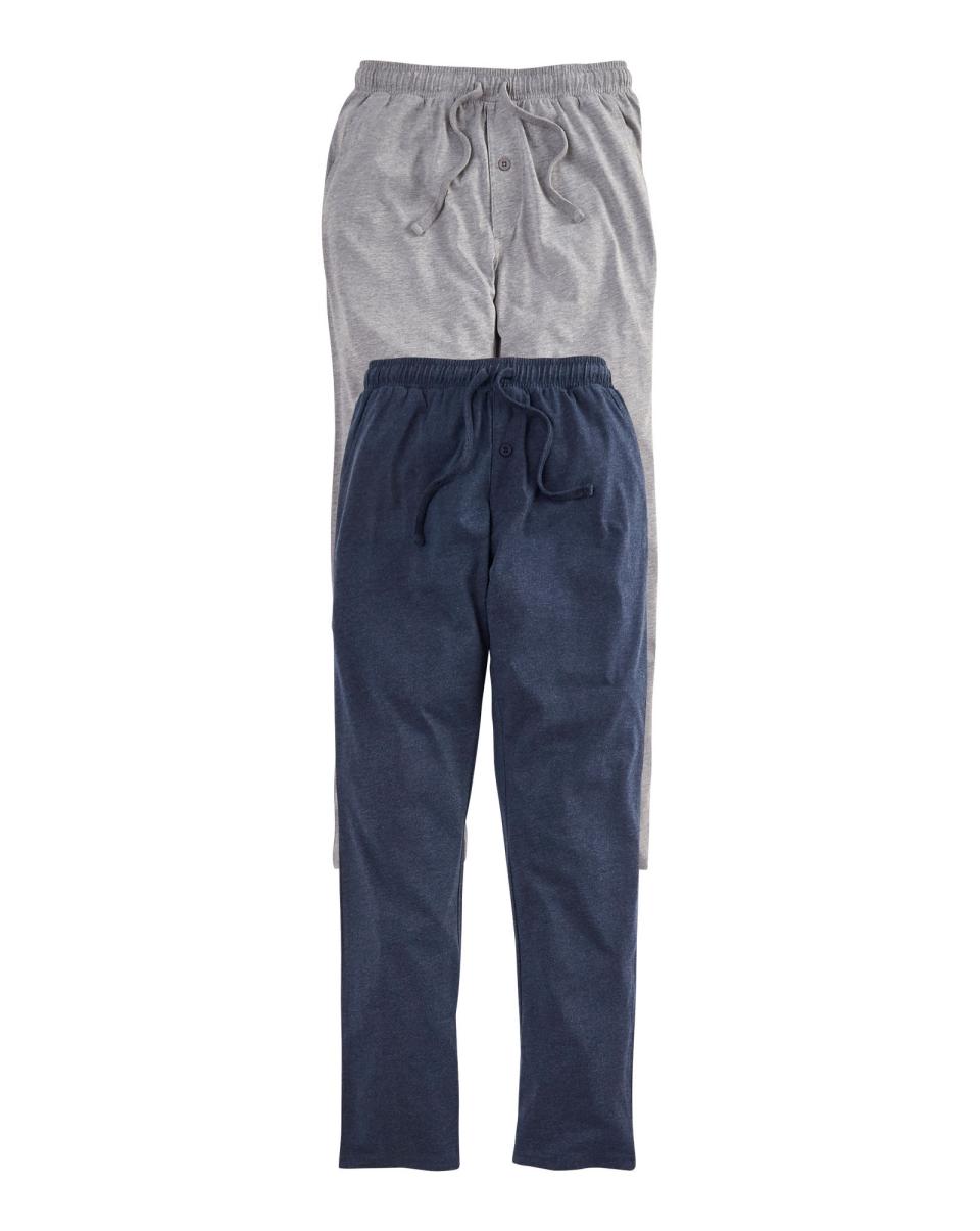 Trousers 2 Pack Jersey Loungewear Trousers Early Bird Grey Marl Men Cotton Traders - 1