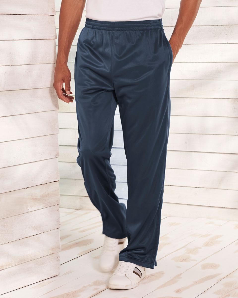 Active Trousers Navy Cotton Traders Men Trousers Discount