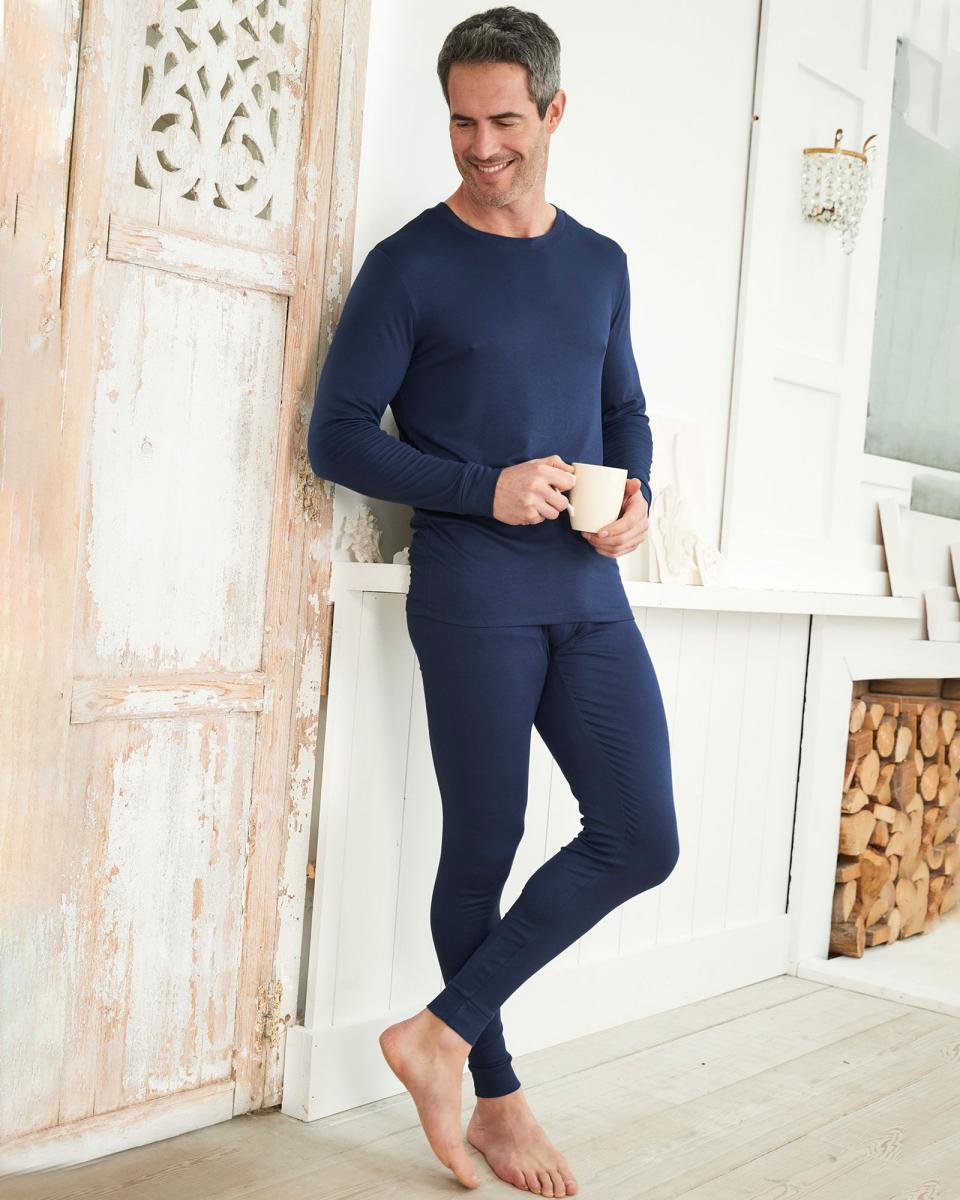 Serene Men Thermal Top Sports & Leisure Navy Cotton Traders