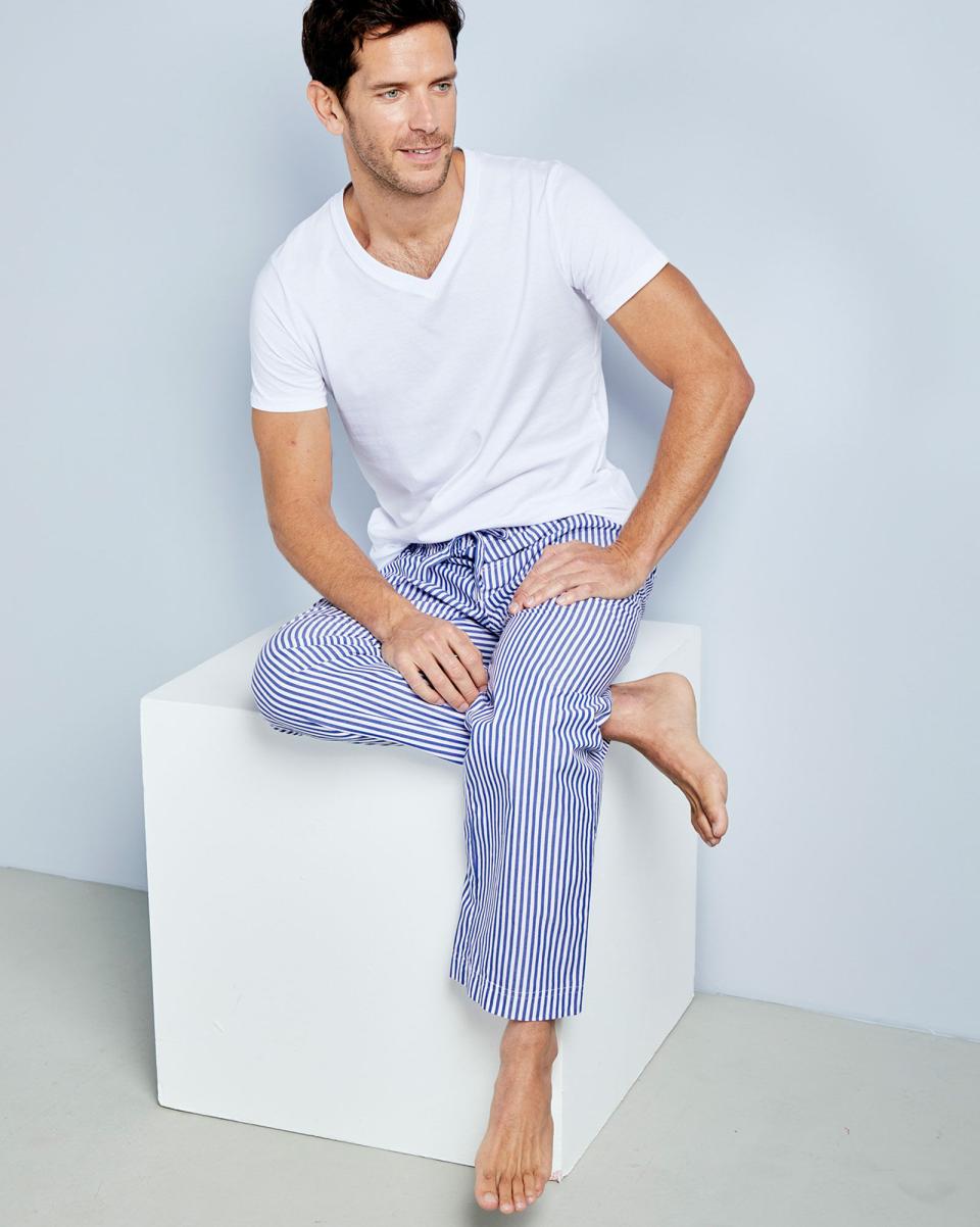 Woven Loungewear Trousers Men Perfect Cotton Traders Loungewear Stripe - 1