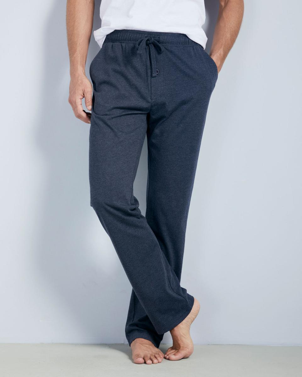 Men Clearance Loungewear Cotton Traders Grey Marl 2 Pack Jersey Loungewear Trousers - 4