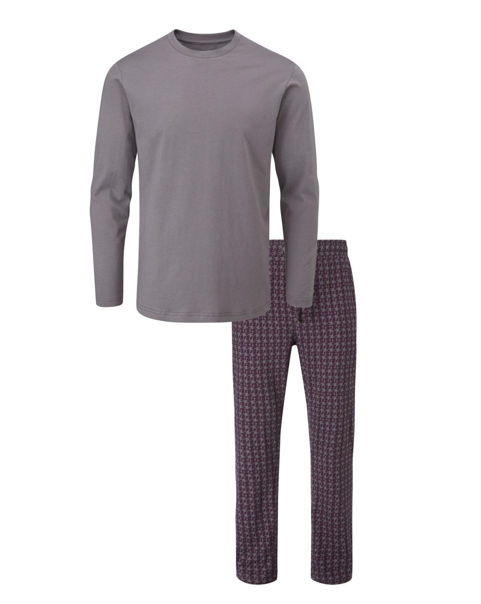 Men Flash Sale Jersey Loungewear Set Nightwear Pine Cotton Traders - 4