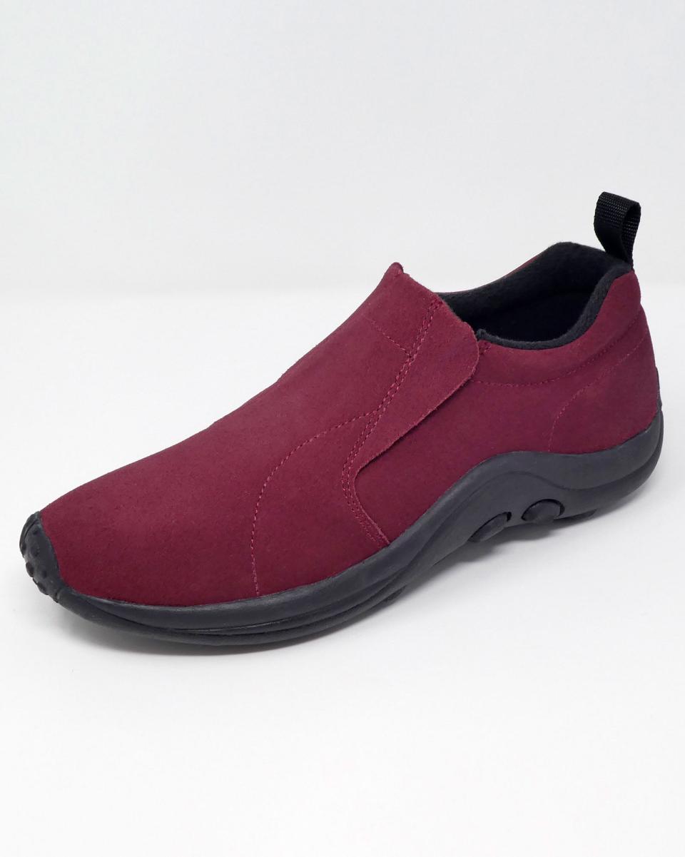 Efficient Women Women’s Comfort Fit Suede Slip-Ons Cotton Traders Shoes - 1