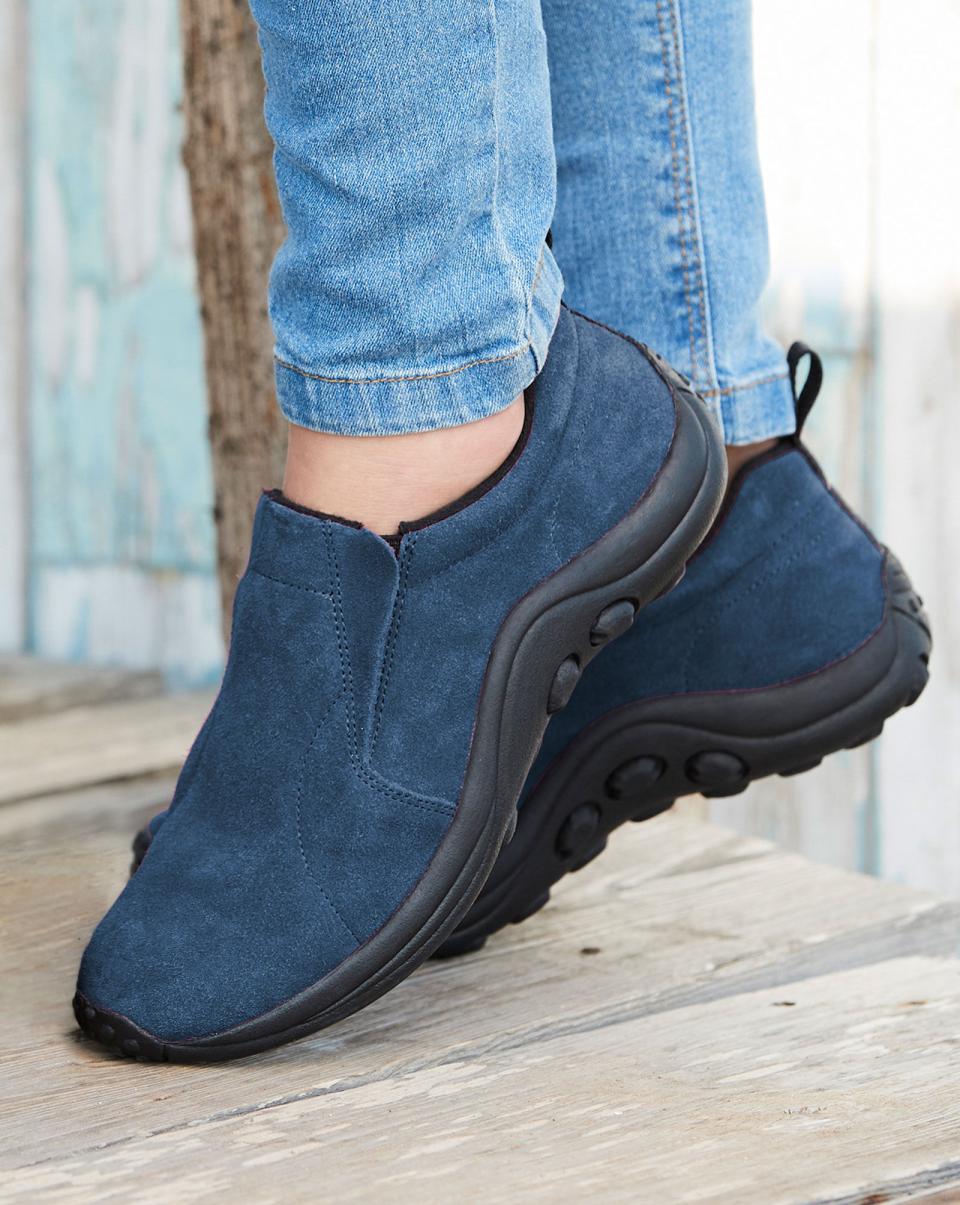 Efficient Women Women’s Comfort Fit Suede Slip-Ons Cotton Traders Shoes - 2