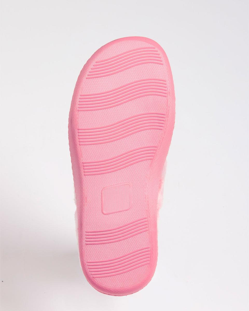 Pink Patterned Mule Slippers Free Women Slippers Cotton Traders - 3