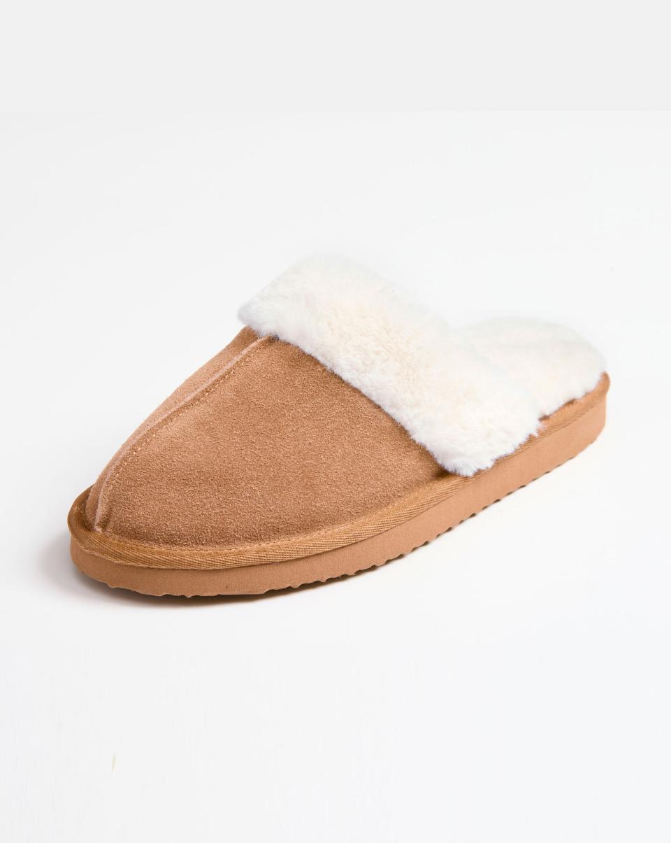 Women Oatmeal Slippers Suede Mule Slippers Cotton Traders Functional - 4