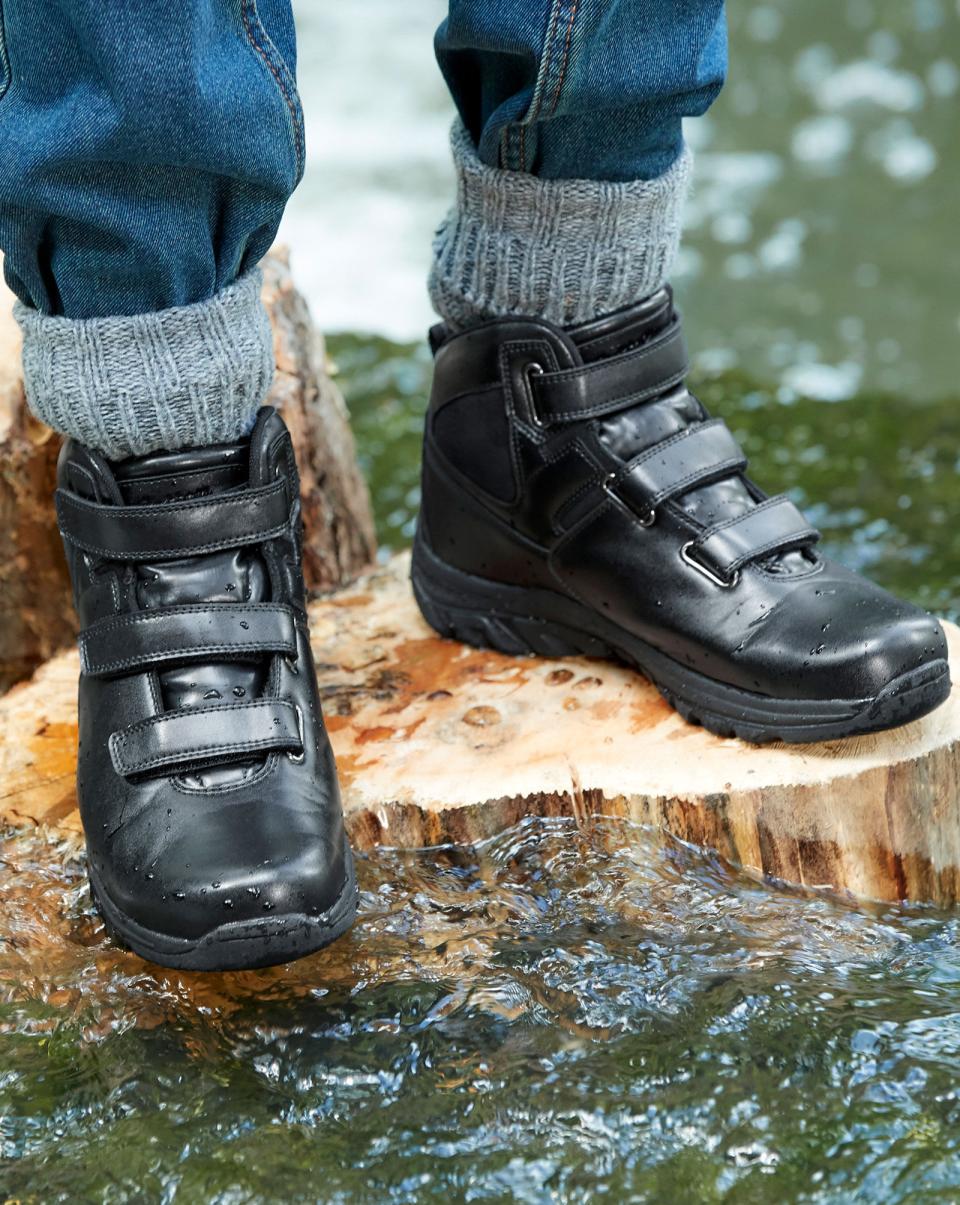 Waterproof Adjustable Walking Boots Brown Women Safe Walking Shoes Cotton Traders - 2