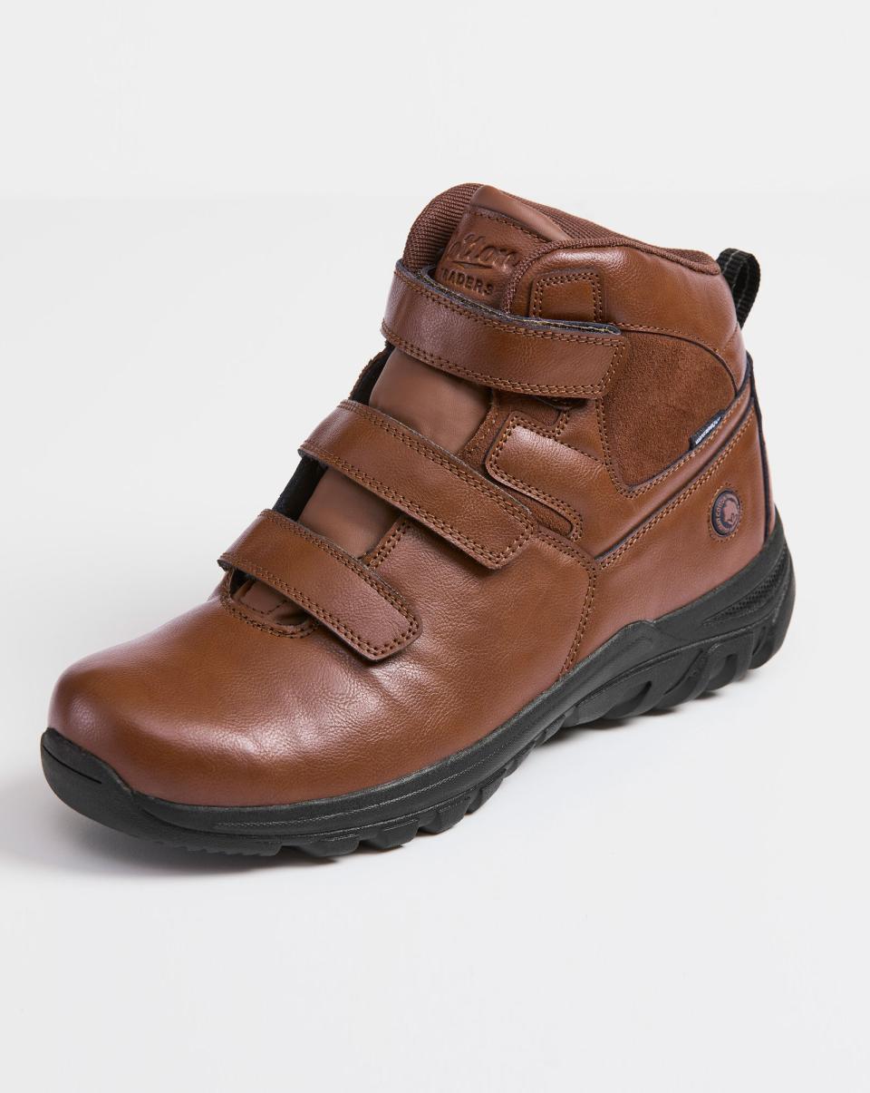Waterproof Adjustable Walking Boots Brown Women Safe Walking Shoes Cotton Traders - 3