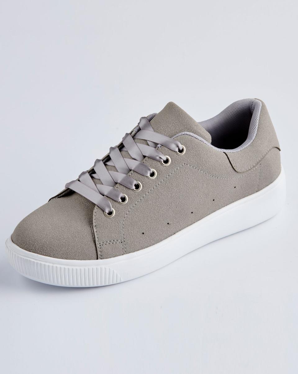 Rare Cotton Traders Trainers Lace-Up Trainers Women Grey - 2