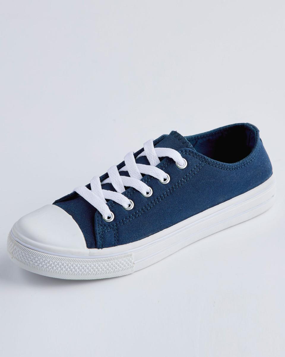 Trainers Final Clearance Canvas Pumps Navy Women Cotton Traders