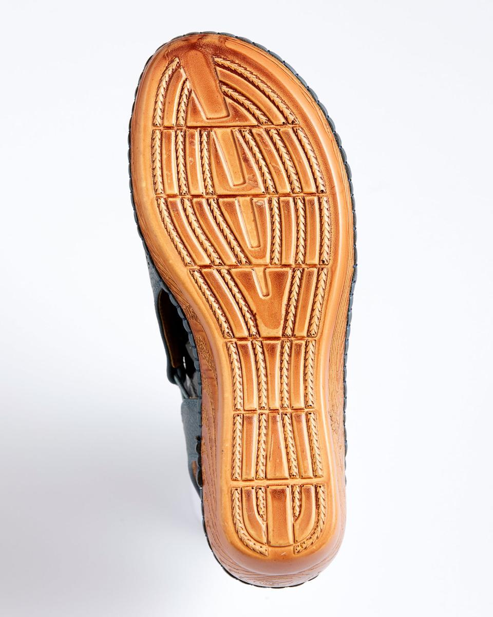 Cutwork Detail Sandals Personalized Cotton Traders Sandals Storm Blue Women - 1