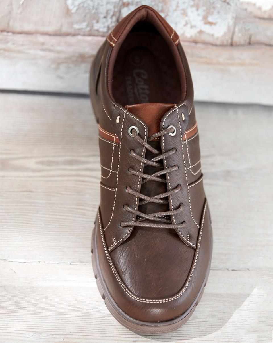 Men Lightweight Lace-Up Shoes Manifest Cotton Traders Shoes Brown - 2