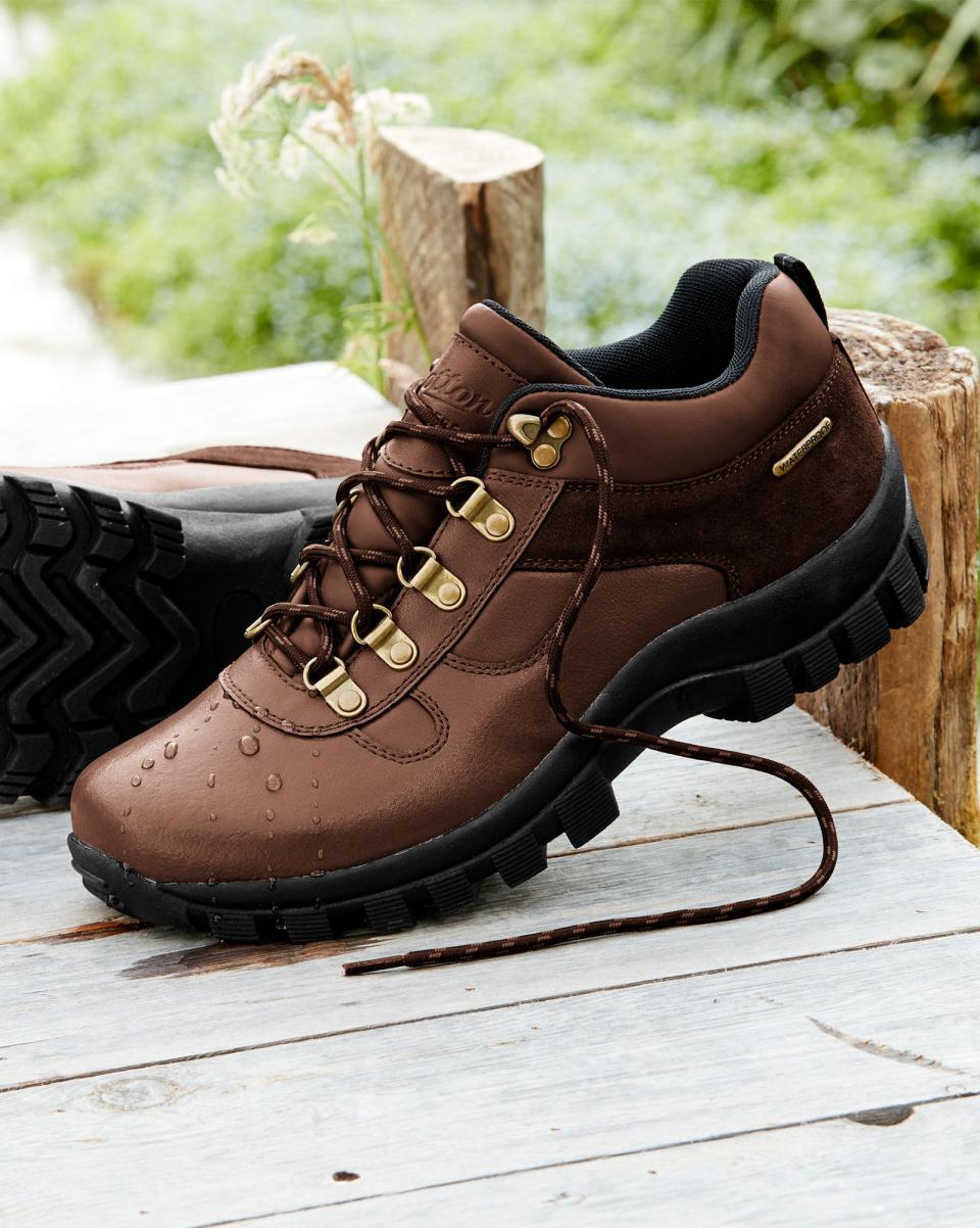 Shoes Secure Leather Waterproof Walking Shoes Cotton Traders Black Men - 3
