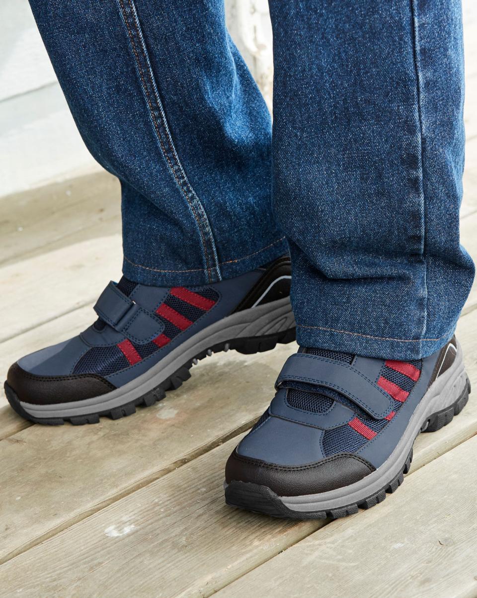 Walking Shoes Trekker Adjustable Walking Shoes Navy Cotton Traders Comfortable Men