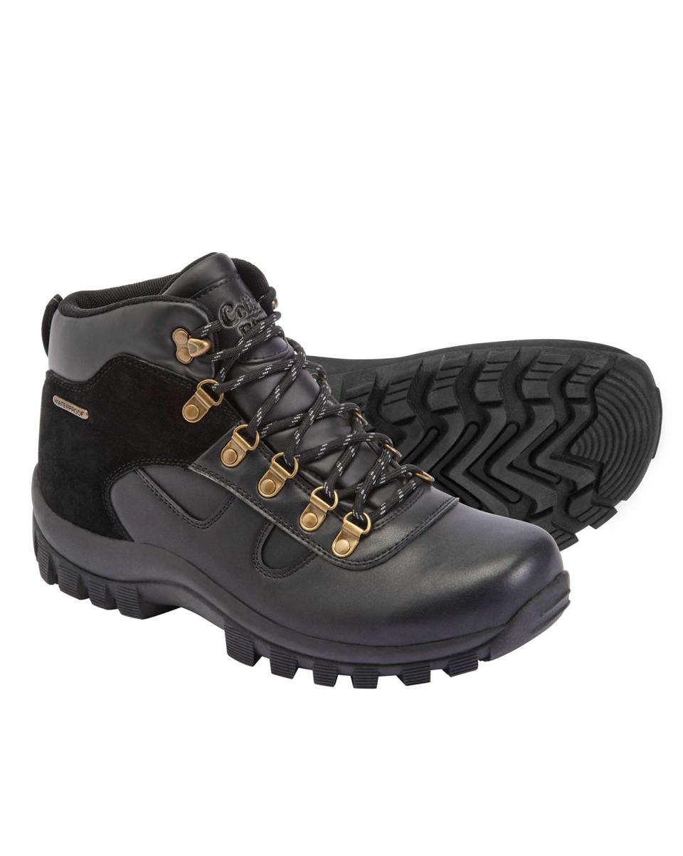 Cotton Traders Well-Built Black Boots Leather Waterproof Walking Boots Men - 3