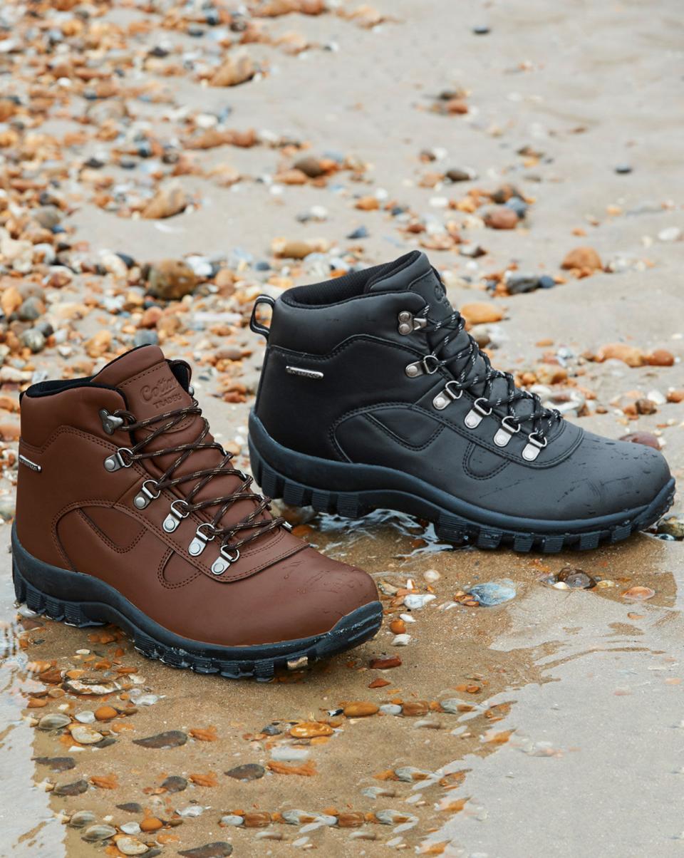 Artisan Boots Cotton Traders Leather Waterproof Walking Boots Black Men - 4