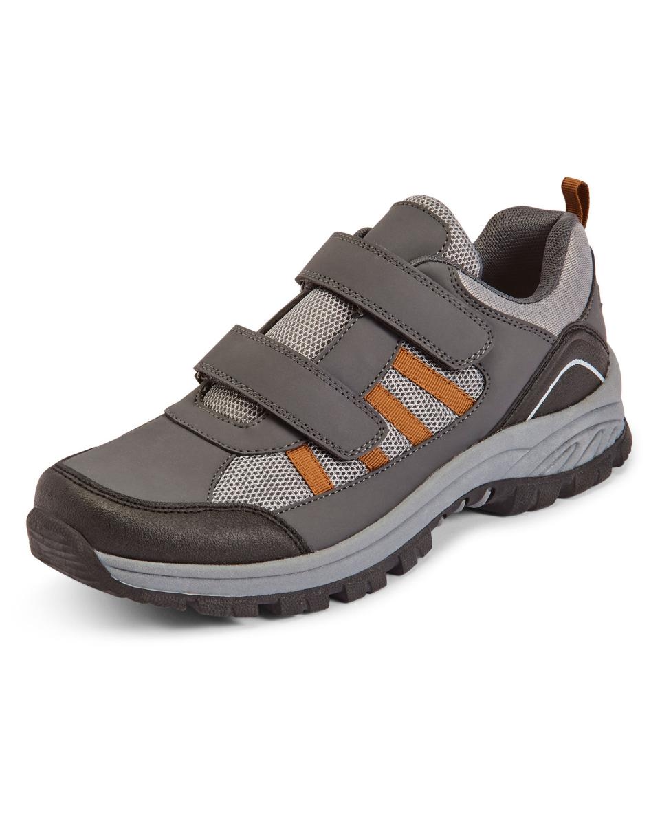 Grey Cutting-Edge Men Walking Shoes Trekker Adjustable Walking Shoes Cotton Traders